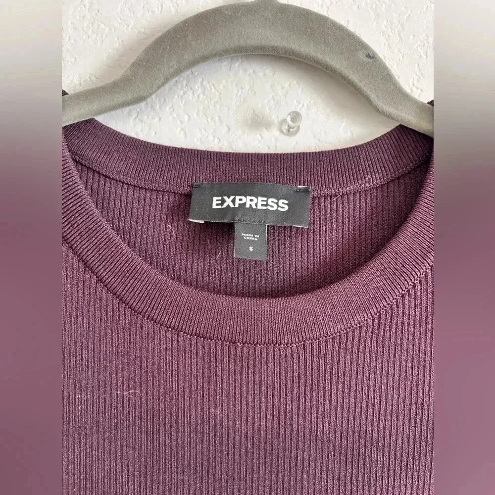 Express Crew Neck Cap Sleeve Midi Dress | size small - Picture 3 of 5